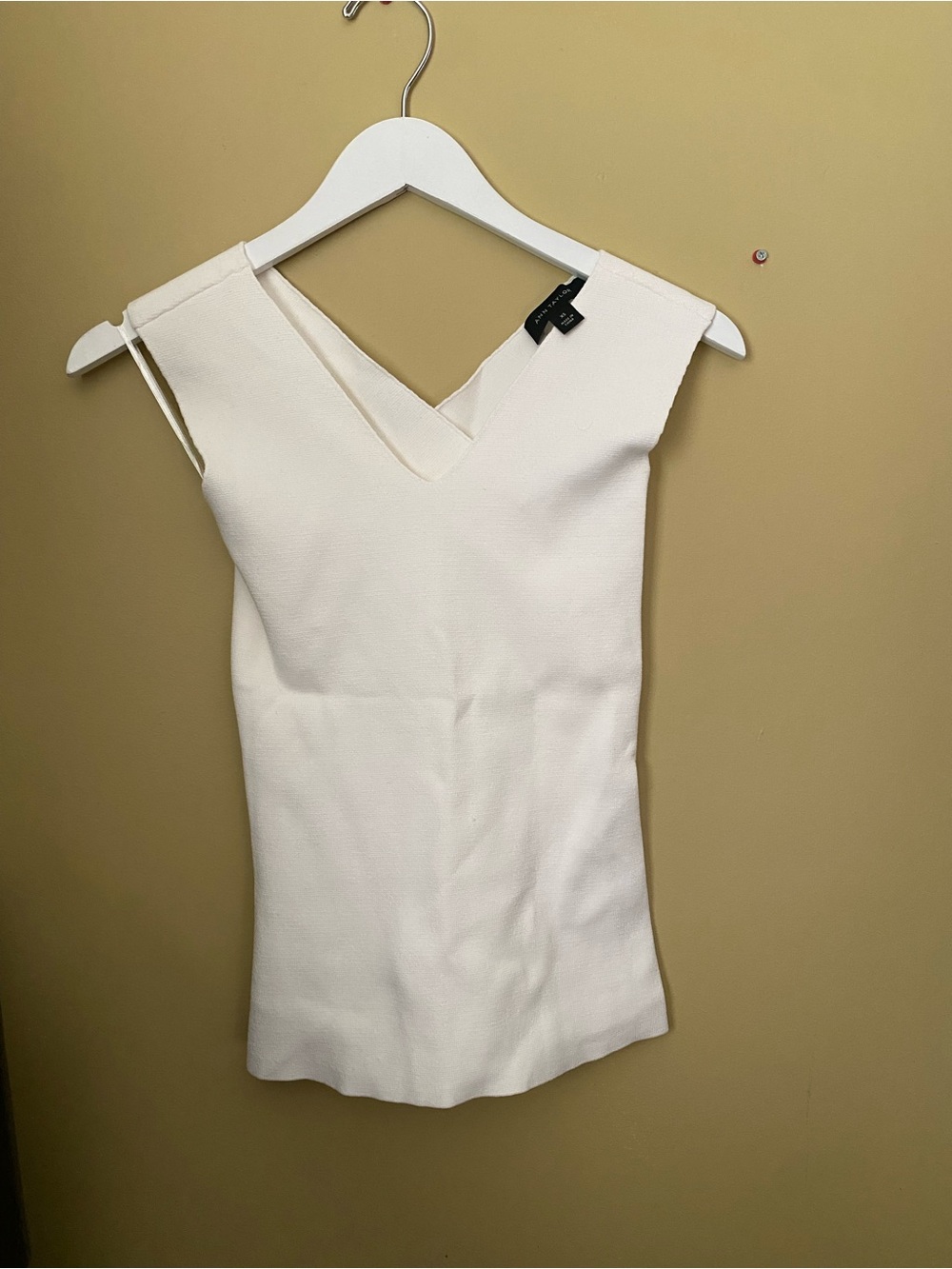 Ann Taylor Sleeveless V-Neck Knit Top, XS